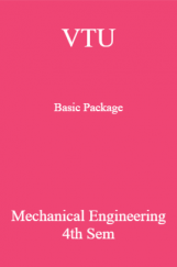 VTU Basic Package Mechanical Engineering IV SEM VTU Basic Package Mechanical Engineering IV SEM