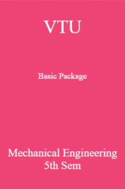 VTU Basic Package Mechanical Engineering V SEM