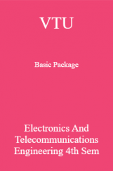 VTU Basic Package Electronics and Telecommunications Engineering IV SEM VTU Basic Package Electronics and Telecommunications Engineering IV SEM