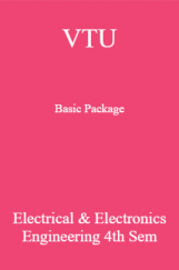 VTU Basic Package Electrical & Electronics Engineering IV SEM VTU Basic Package Electrical & Electronics Engineering IV SEM