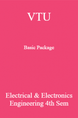 VTU Basic Package Electrical & Electronics Engineering IV SEM