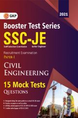 SSC 2021 : Booster Test Series - JE Paper 1 -  Civil Engineering - 15 Mock Tests (Includes 2019-2020 Papers) SSC 2021 : Booster Test Series - JE Paper 1 -  Civil Engineering - 15 Mock Tests (Includes 2019-2020 Papers)