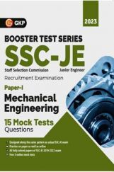 SSC : Booster Test Series - JE Paper I - Mechanical Engineering - 15 Mock Tests (includes 2019-2022 papers) SSC : Booster Test Series - JE Paper I - Mechanical Engineering - 15 Mock Tests (includes 2019-2022 papers)