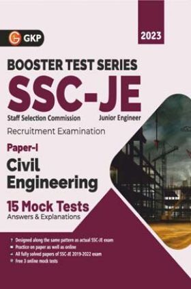 SSC 2023 Booster Test Series - JE Paper I - Civil Engineering - 15 Mock Tests (includes 2019-2022 papers)