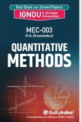 MEC-003 Quantitative Methods for Economic Analysis MEC-003 Quantitative Methods for Economic Analysis