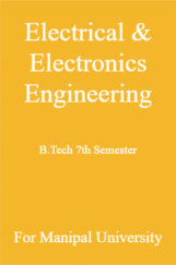 Electrical Electronics Engineering B Tech 7th Semester For Manipal University Electrical Electronics Engineering B Tech 7th Semester For Manipal University