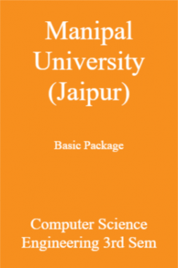 Manipal University (Jaipur) Basic Package Computer Science Engineering 3rd Sem