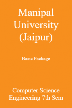 Manipal University (Jaipur) Basic Package Computer Science Engineering 7th Sem