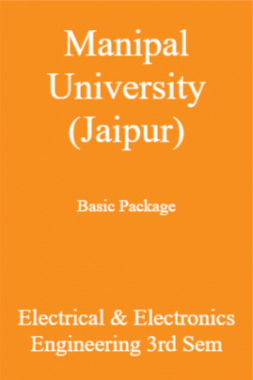 Manipal University (Jaipur) Basic Package Electrical & Electronics Engineering 3rd Sem