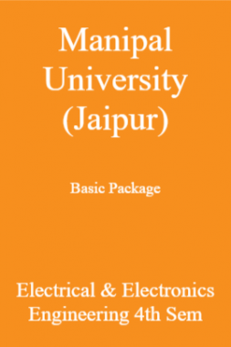 Manipal University (Jaipur) Basic Package Electrical & Electronics Engineering 4th Sem