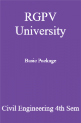 RGPV University Basic Package Civil Engineering 4th Sem RGPV University Basic Package Civil Engineering 4th Sem