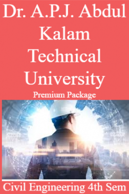Dr. A.P.J. Abdul Kalam Technical University Premium Package Civil Engineering 4th Sem