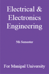Electrical & Electronics Engineering 5th Semester For Manipal University