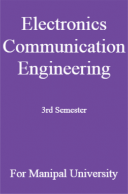 Electronics Communication Engineering 3rd Semester For Manipal University