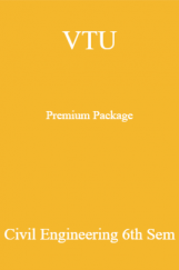 VTU Premium Package Civil Engineering VI Sem VTU Premium Package Civil Engineering VI Sem