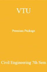 VTU Premium Package Civil Engineering VII Sem VTU Premium Package Civil Engineering VII Sem