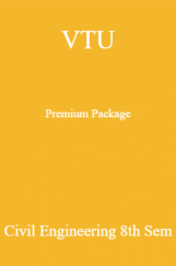 VTU Premium Package Civil Engineering VIII Sem VTU Premium Package Civil Engineering VIII Sem