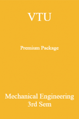 VTU Premium Package Mechanical Engineering III Sem