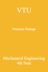 VTU Premium Package Mechanical Engineering IV Sem VTU Premium Package Mechanical Engineering IV Sem