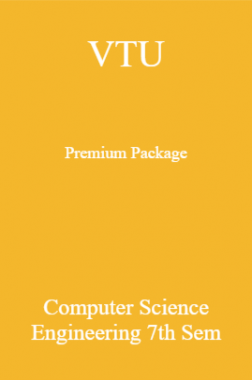 VTU Premium Package Computer Science Engineering VII Sem
