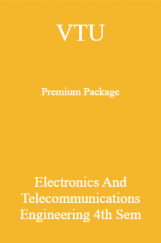VTU Premium Package Electronics And Telecommunications Engineering IV Sem VTU Premium Package Electronics And Telecommunications Engineering IV Sem
