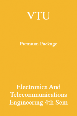 VTU Premium Package Electronics And Telecommunications Engineering IV Sem