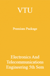 VTU Premium Package Electronics And Telecommunications Engineering V Sem VTU Premium Package Electronics And Telecommunications Engineering V Sem
