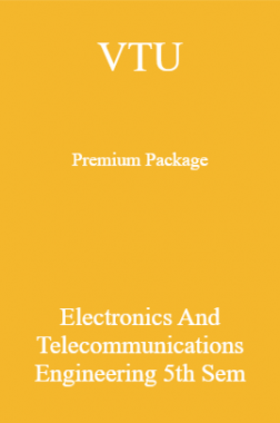 VTU Premium Package Electronics And Telecommunications Engineering V Sem