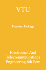 VTU Premium Package Electronics And Telecommunications Engineering VI Sem VTU Premium Package Electronics And Telecommunications Engineering VI Sem