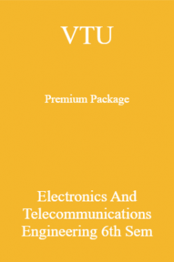 VTU Premium Package Electronics And Telecommunications Engineering VI Sem