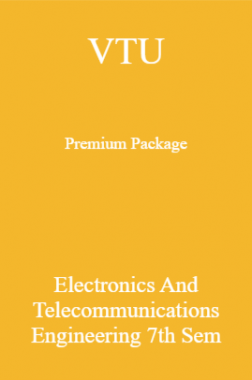 VTU Premium Package Electronics And Telecommunications Engineering VII Sem