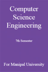 Computer Science Engineering 7th Semester For Manipal University