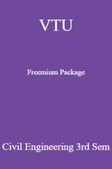 VTU Freemium Package Civil Engineering III SEM VTU Freemium Package Civil Engineering III SEM