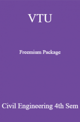 VTU Freemium Package Civil Engineering IV SEM VTU Freemium Package Civil Engineering IV SEM