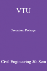 VTU Freemium Package Civil Engineering V SEM VTU Freemium Package Civil Engineering V SEM