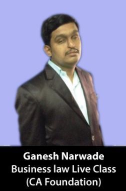 Ganesh Narwade CA Foundation  (Business law ) Live Class