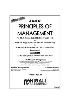 Principles Of Management (BBA and BBA IB Semester-1)