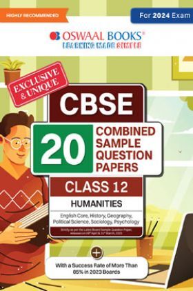 Oswaal CBSE 20 Combined Sample Question Papers Class 12 Humanities Stream For 2024 Board Exams (English Core, History, Geography, Political Science, Psychology, Sociology)