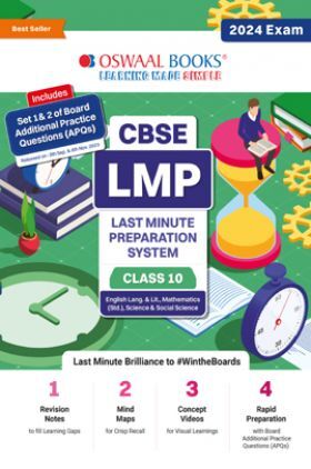 Oswaal CBSE LMP Last Minute Preparation System Class 10 (English Lang. & Lit., Science, Mathematics (Standard) & Social Science) With board Additional Practice questions For 2024 Board Exams #WinTheBoards