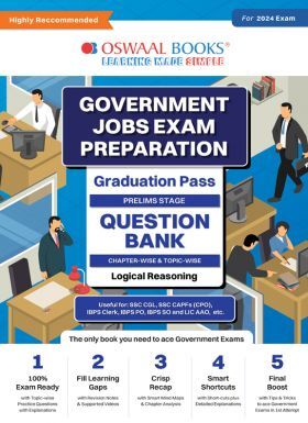 Oswaal Government Exams Question Bank Graduation Pass Logical Reasoning for 2024 Exam