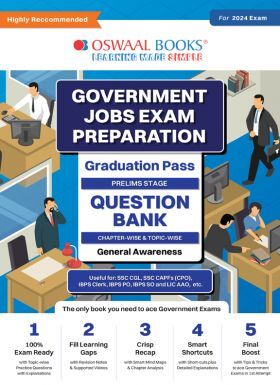Oswaal Government Exams Question Bank Graduation Pass General Awareness for 2024 Exam