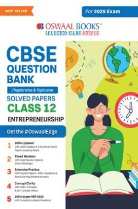 Oswaal CBSE Question Bank Class 12 Entrepreneurship, Chapterwise and Topicwise Solved Papers For Board Exams 2025