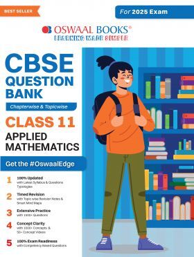 Oswaal CBSE Question Bank Class 11 Applied Mathematics, Chapterwise and Topicwise Solved Papers For 2025 Exams