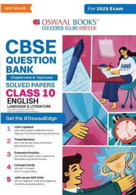 Oswaal CBSE Question Bank Class 10 English Language & Literature, Chapterwise and Topicwise Solved Papers For Board Exams 2025