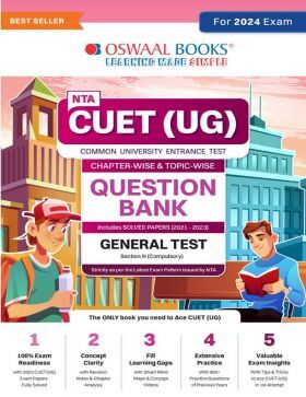 CUET (UG) Question Bank Chapter-wise and Topic-wise General Test | For 2024 Exam