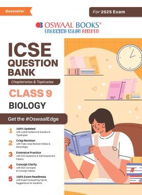 Oswaal ICSE Question Bank Class 9 Biology | Chapterwise | Topicwise | Solved Papers | For 2025 Exams
