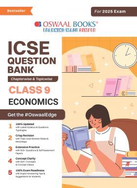 Oswaal ICSE Question Bank Class 9 Economics | Chapterwise | Topicwise | Solved Papers | For 2025 Exams