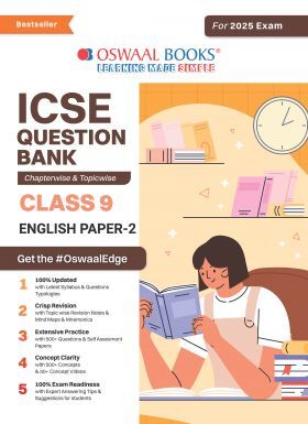 Oswaal ICSE Question Bank Class 9 English Paper-2 | Chapterwise | Topicwise | Solved Papers | For 2025 Exams