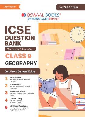 Oswaal ICSE Question Bank Class 9 Geography | Chapterwise | Topicwise | Solved Papers | For 2025 Exams