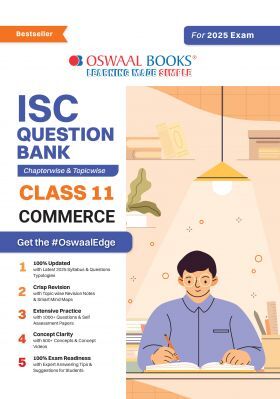 Oswaal ISC Question Bank Class 11 Commerce | Chapterwise | Topicwise | Solved Papers | For 2025 Exams